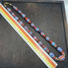 Venetian Inspired Vintage Trade beads Vintage Mix Chevron Beads necklace BCH-35