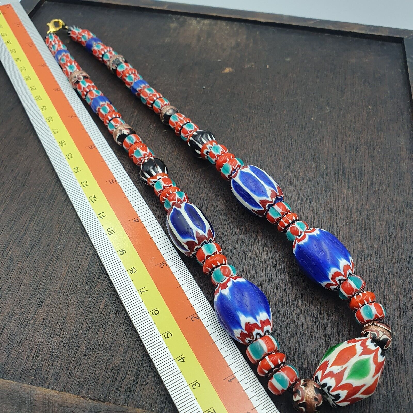 Venetian Inspired Vintage Trade beads Vintage Mix Chevron Beads necklace BCH-36