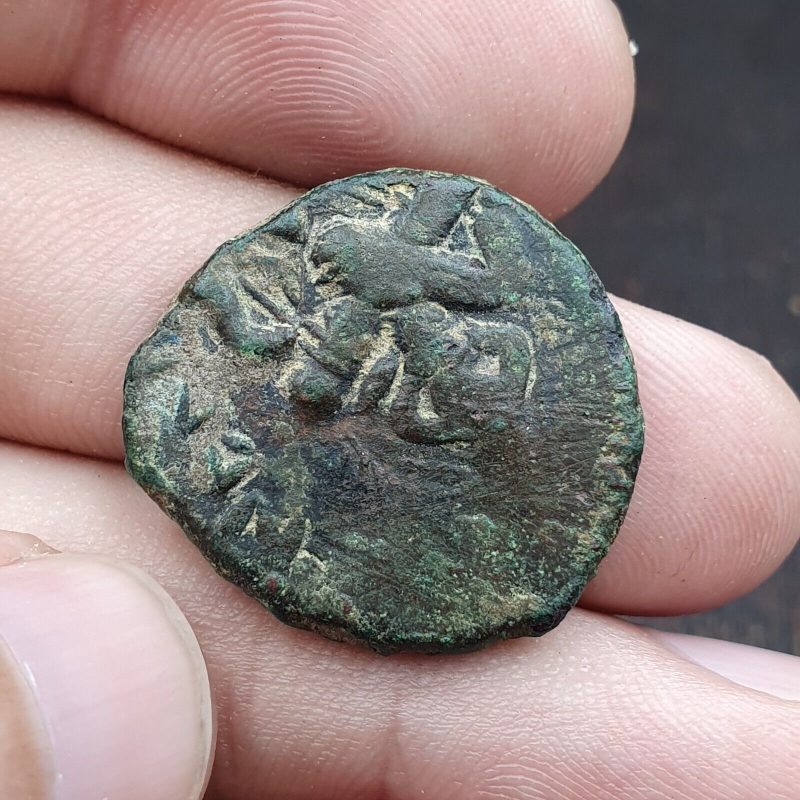 ANCIENT GREEK ROMAN BYZANTINE KUSHAN Coin Green Patina coin CN-7y