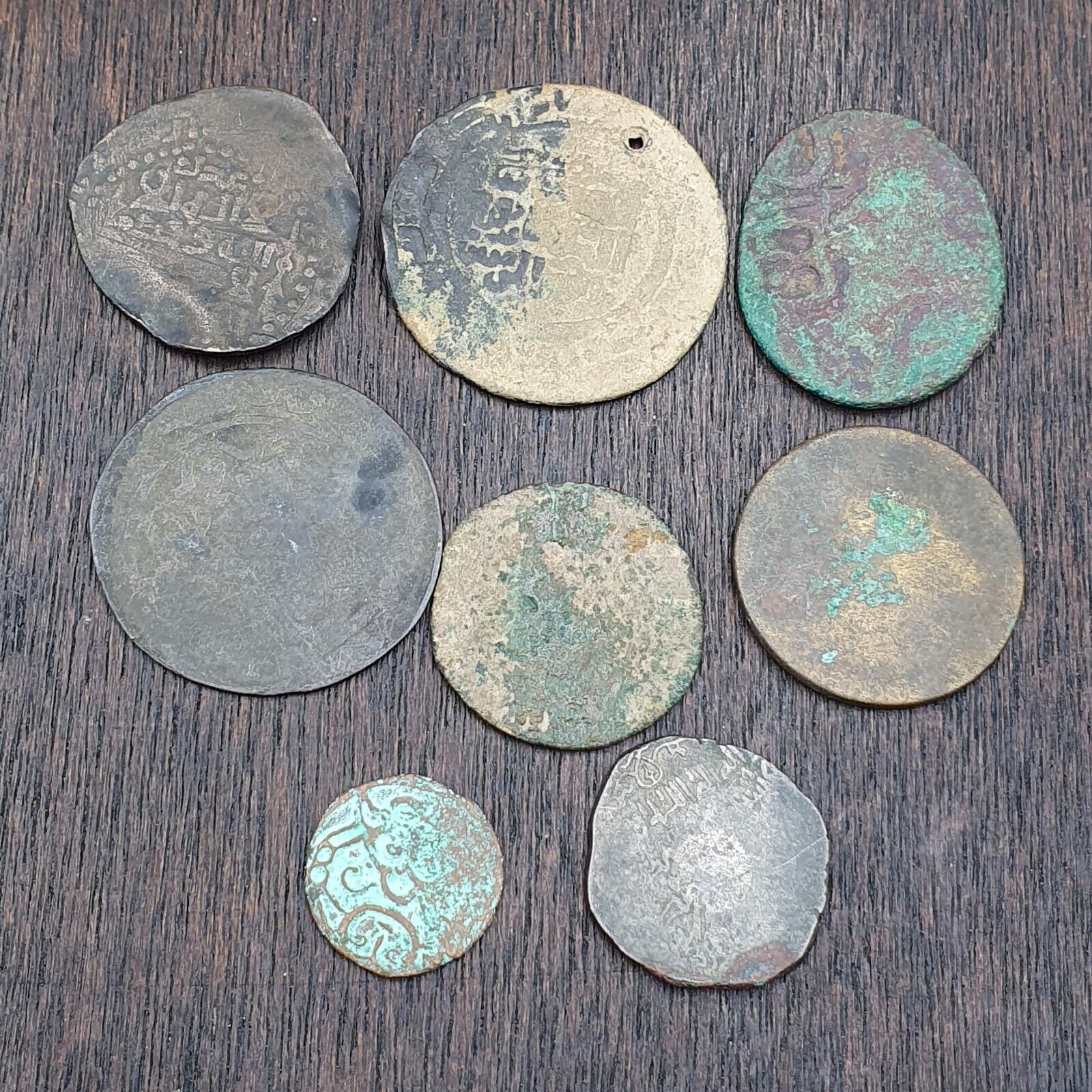 8 Antique Islamic coins Himyar, Abbasid, Himyarite Kingdom, Ottoman Empire