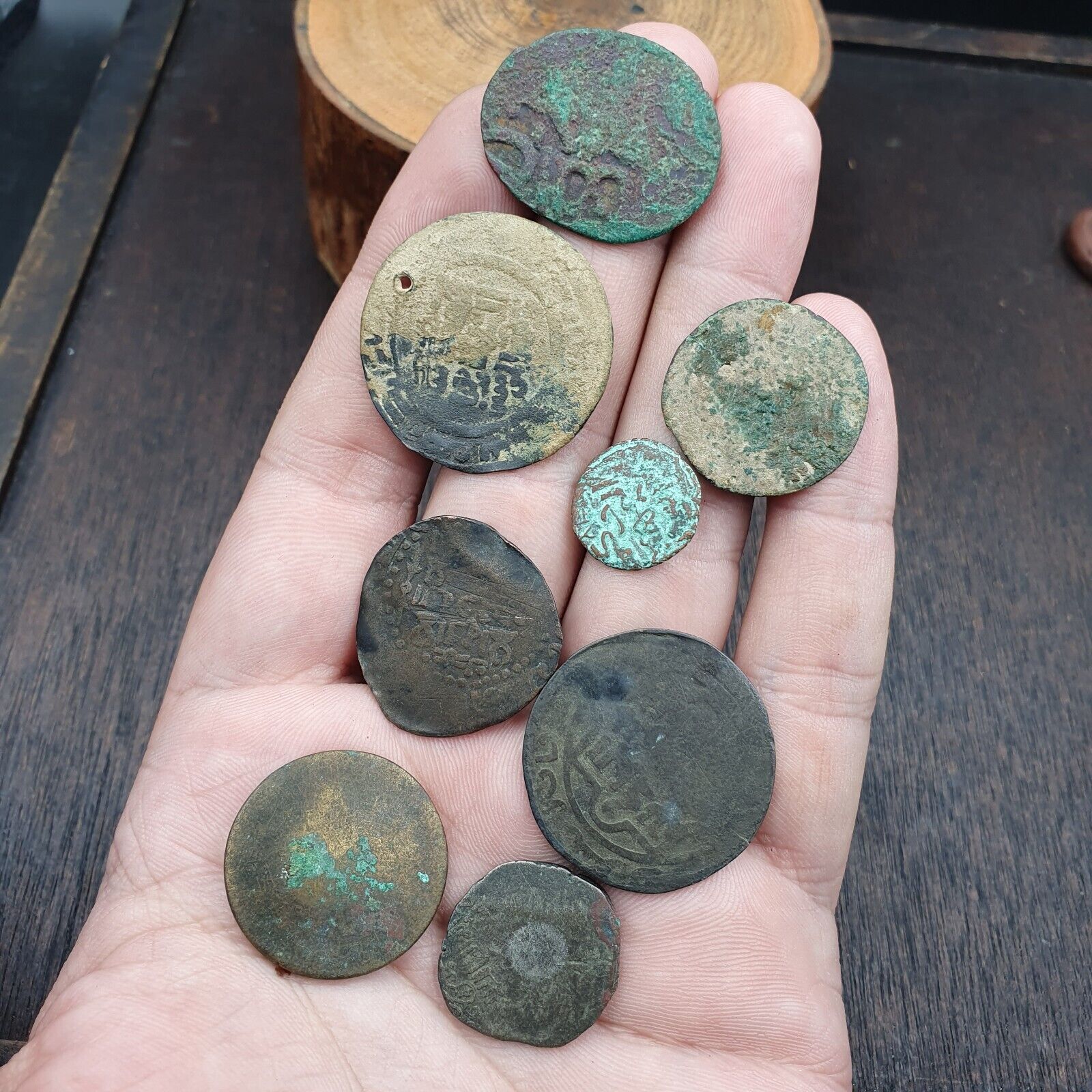 8 Antique Islamic coins Himyar, Abbasid, Himyarite Kingdom, Ottoman Empire
