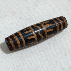 Antique PUMTEK PYU BEAD Rare pattern TUBE BEAD 36.4 mm SILKY PATINA PMT-3Y