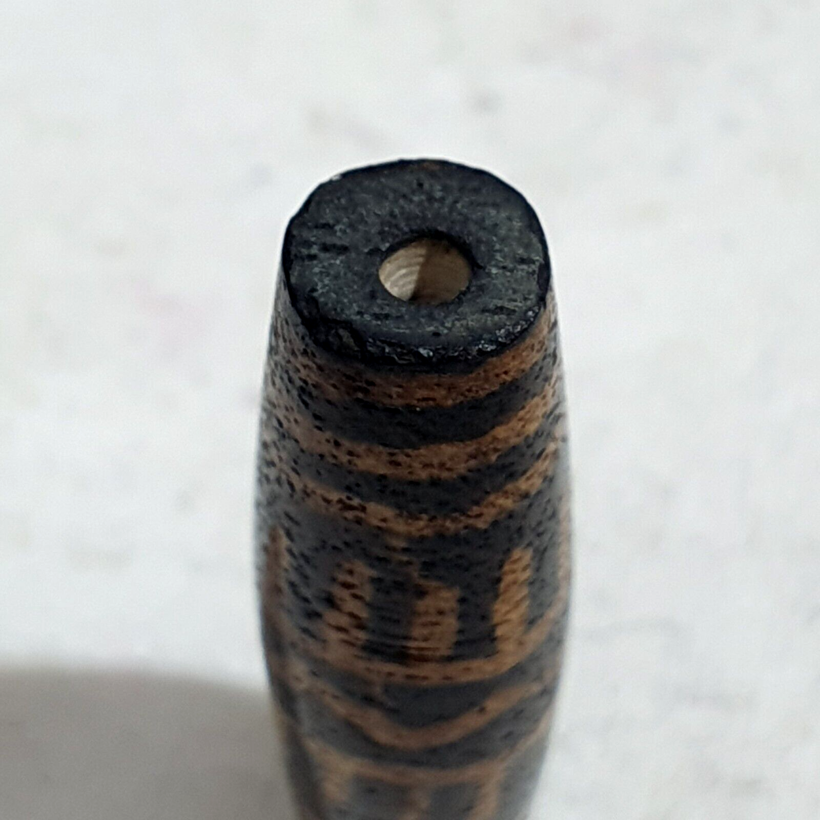 Antique PUMTEK PYU BEAD Rare pattern TUBE BEAD 36.4 mm SILKY PATINA PMT-3Y