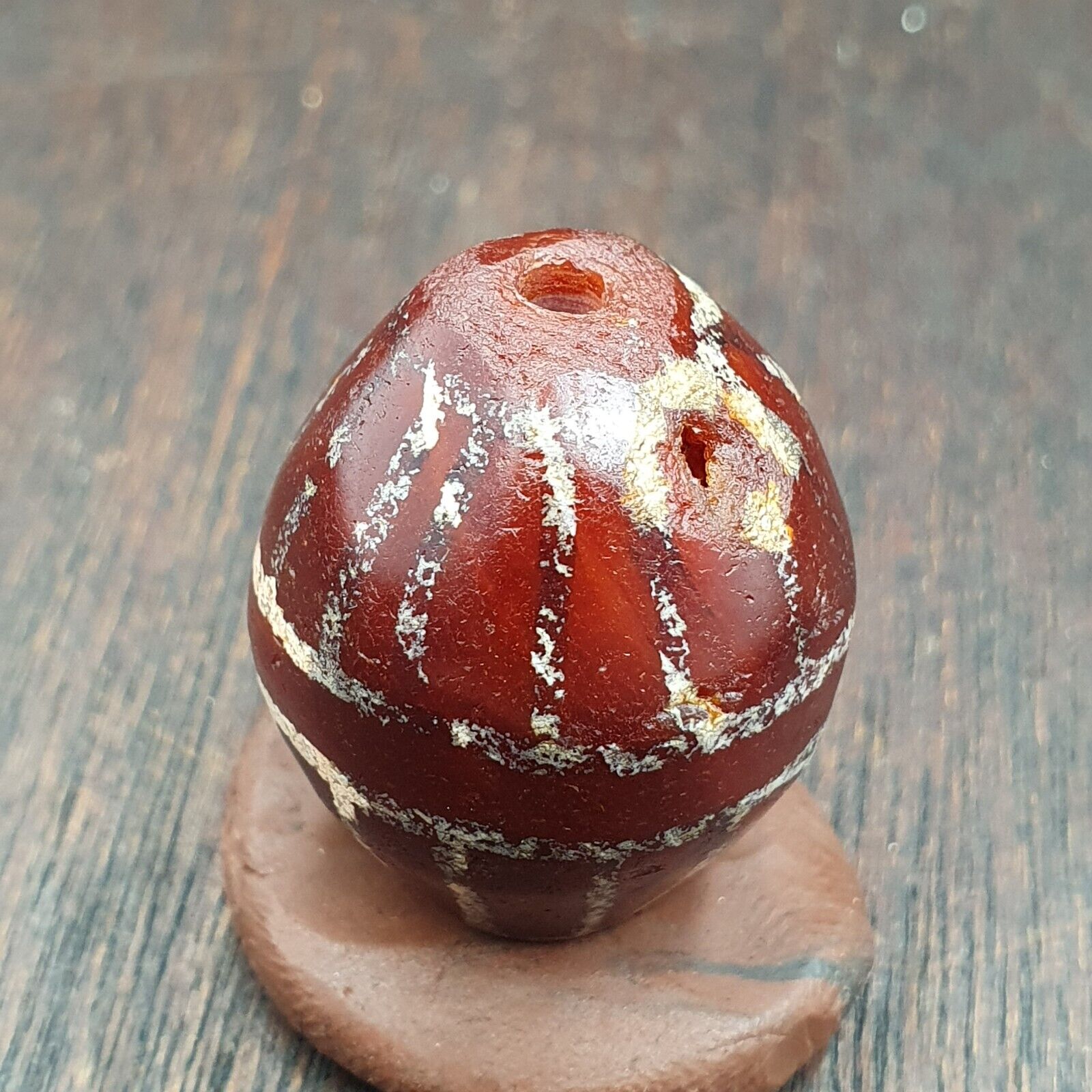 Exquisite Antique Tibetan Etched Agate Bead: A Rare Gem from the Past