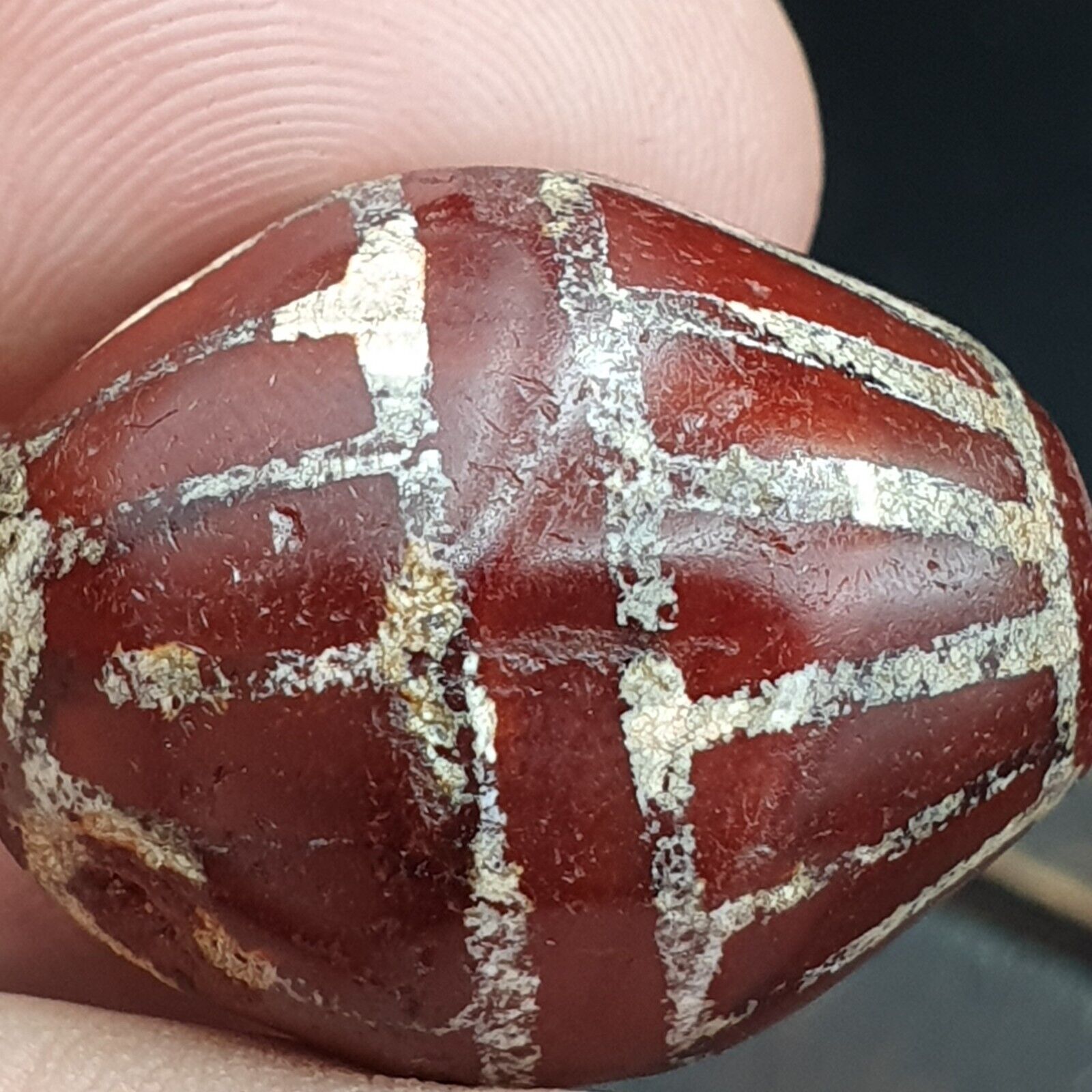 Exquisite Antique Tibetan Etched Agate Bead: A Rare Gem from the Past