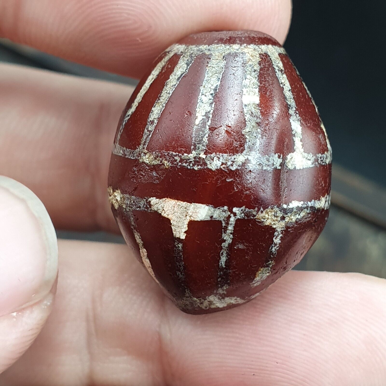 Exquisite Antique Tibetan Etched Agate Bead: A Rare Gem from the Past