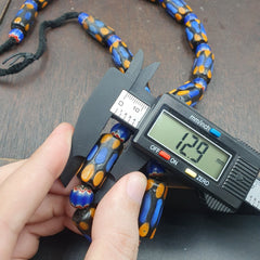 Vintage Fancy Venetian Style Skunk Eyes Beads | African Style Necklace