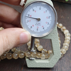 Vintage Himalayan Tibetan 7.5mm Crystal Quartz MALA 108 BEADS ROSARY NECKLACE