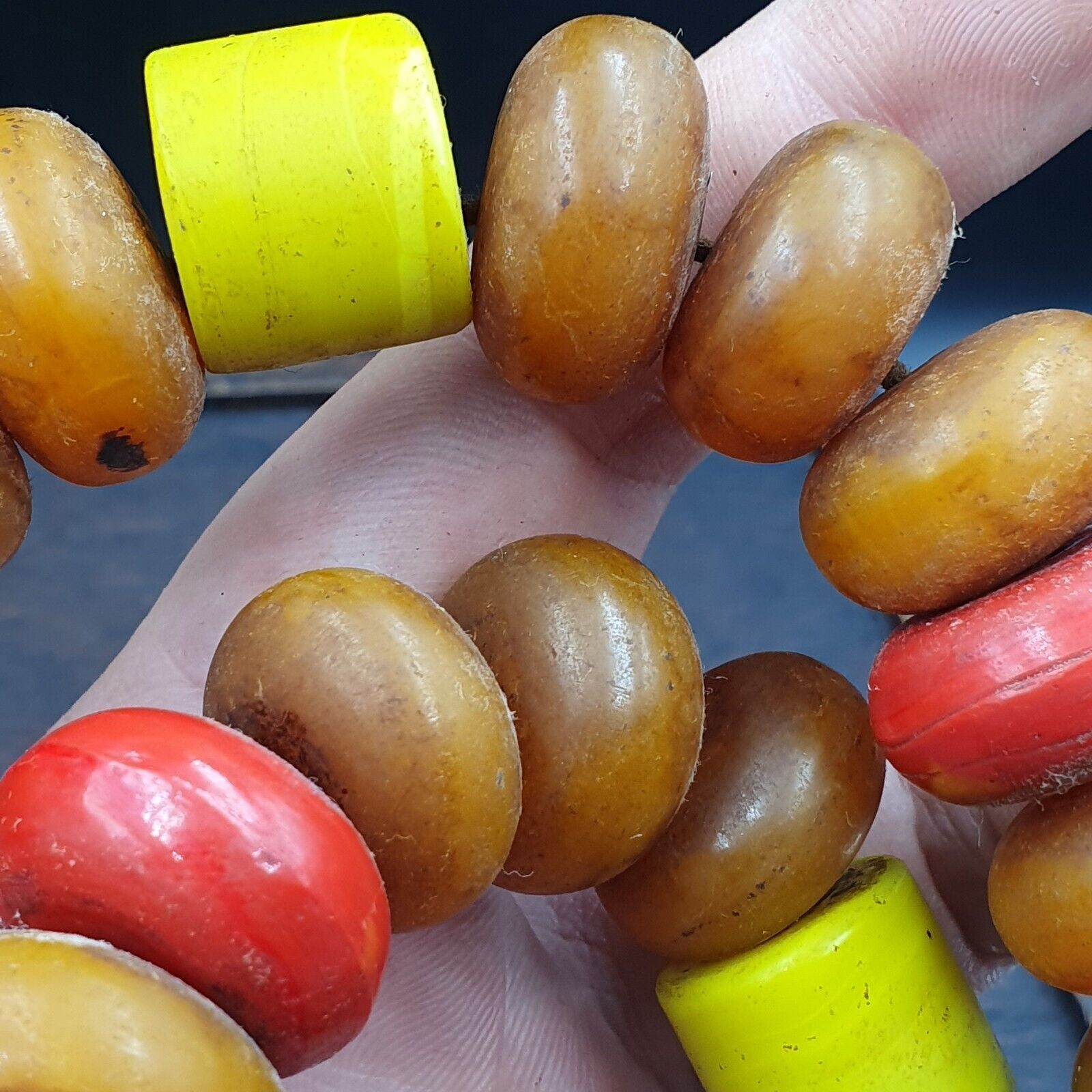 Moroccan Berber Necklace Handcrafted Amber Vintage Jewelry African Necklace M2