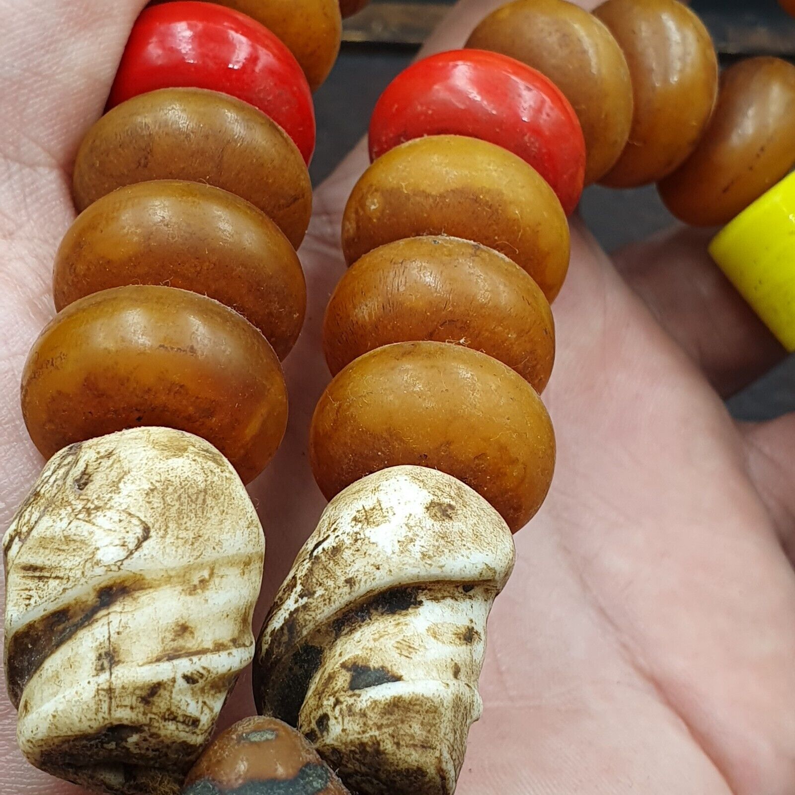 Moroccan Berber Necklace Handcrafted Amber Vintage Jewelry African Necklace M2