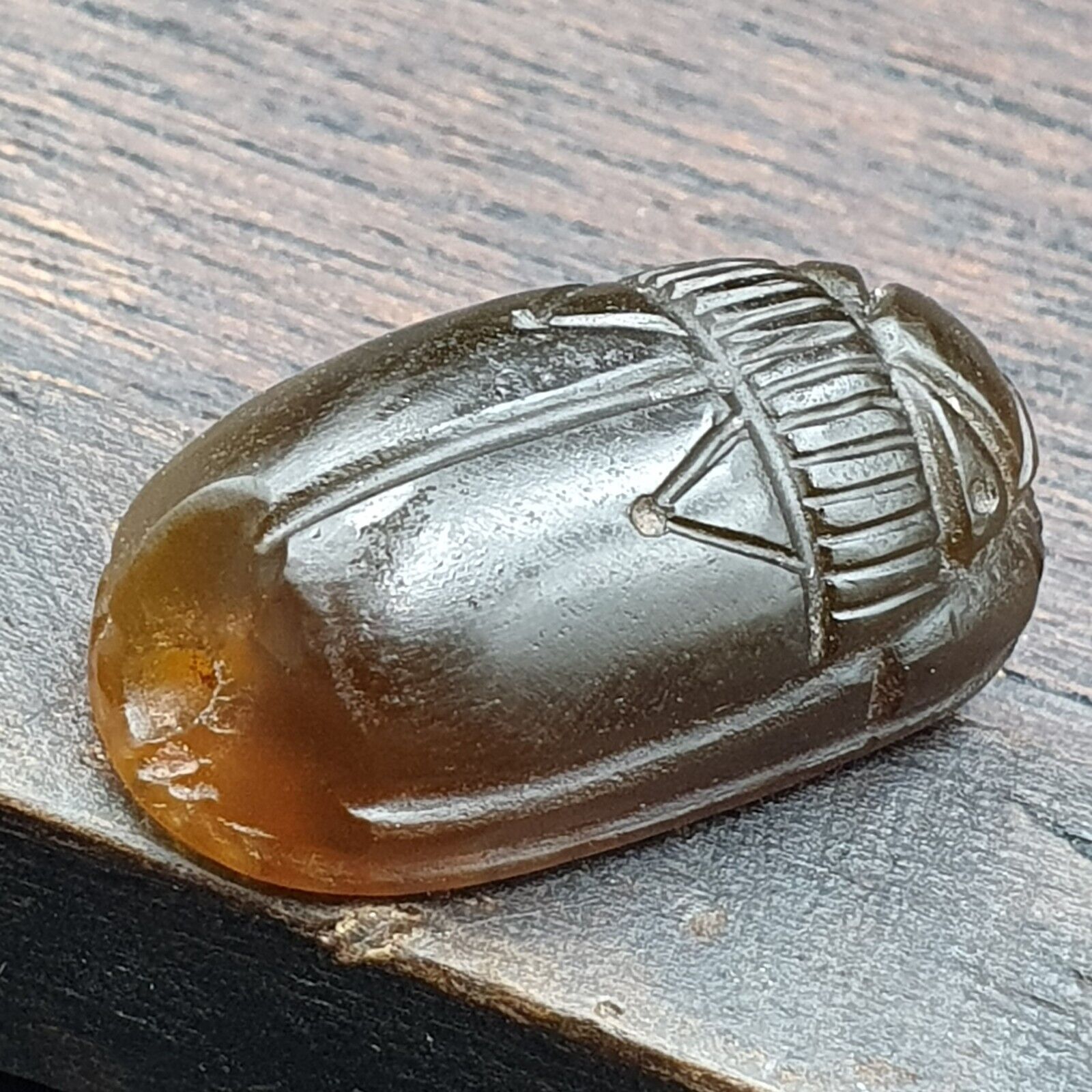 Red AGATE Scarab SEAL BEAD King Intaglio Stamp Seal Bead