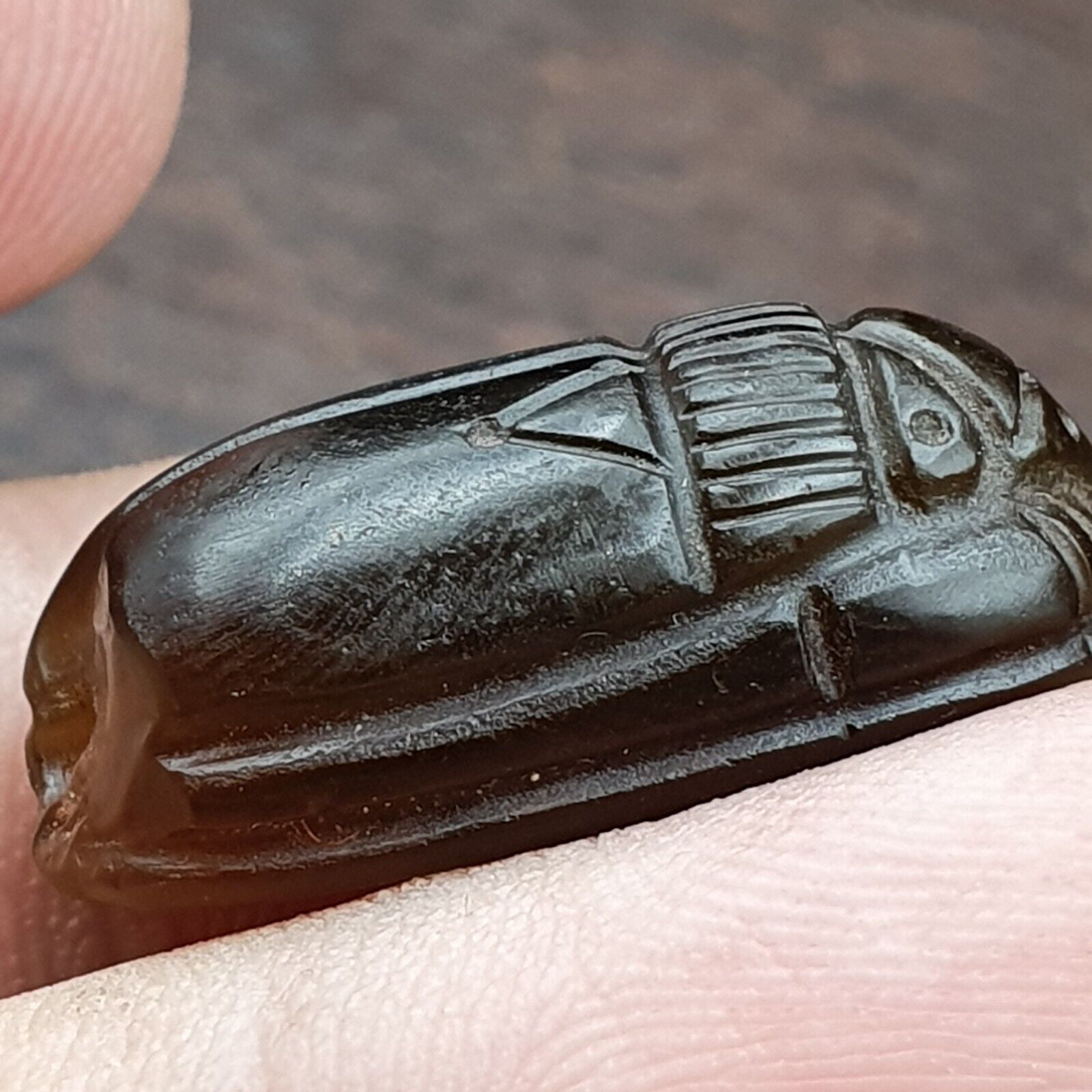 Red AGATE Scarab SEAL BEAD King Intaglio Stamp Seal Bead