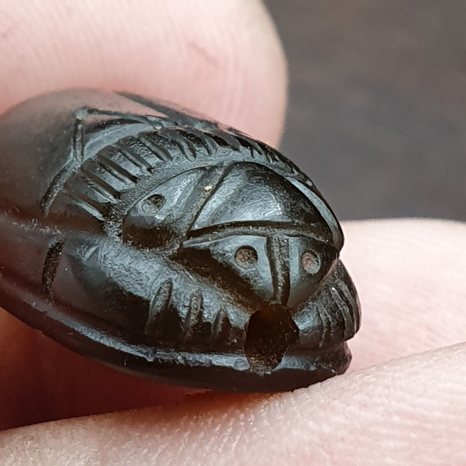 Red AGATE Scarab SEAL BEAD King Intaglio Stamp Seal Bead