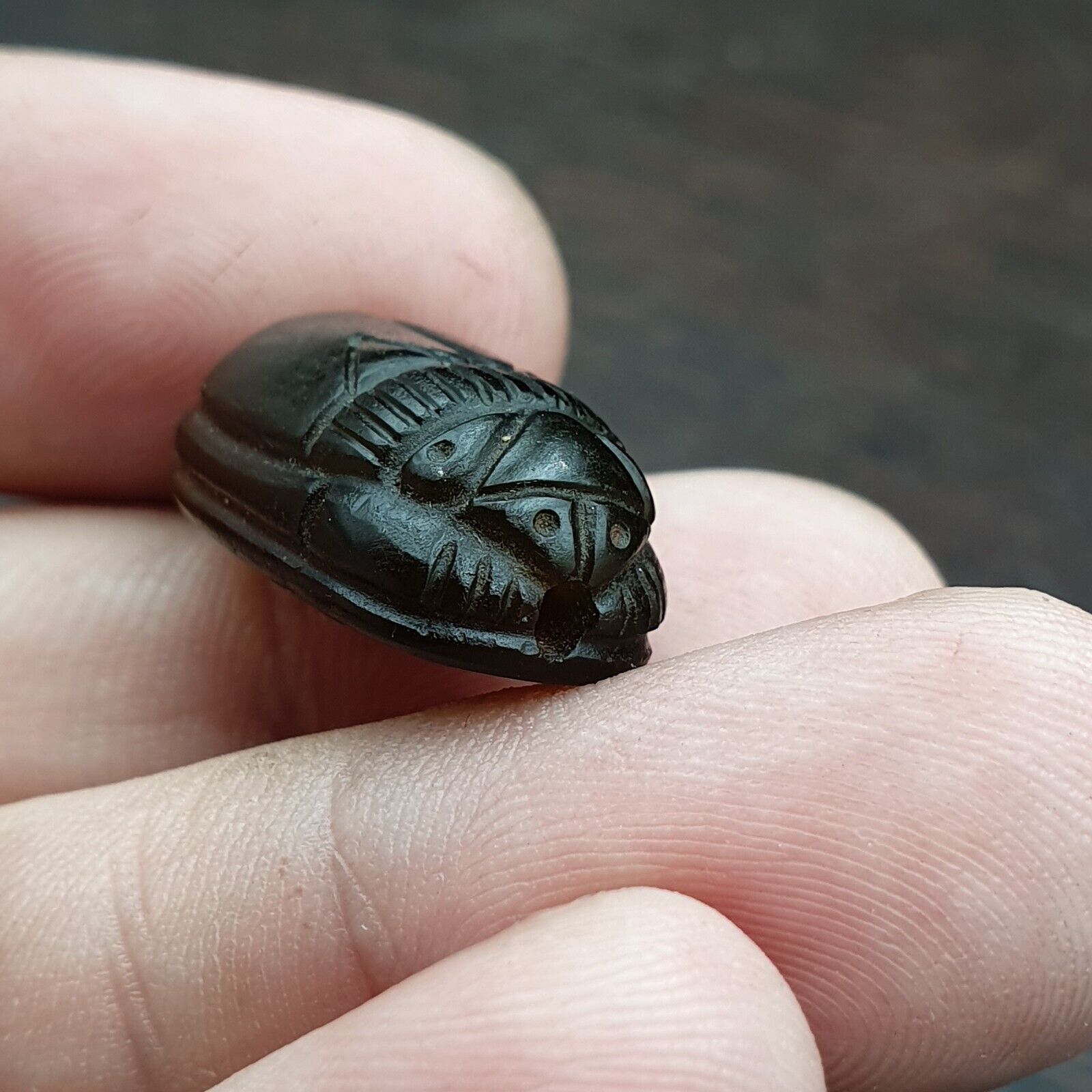 Red AGATE Scarab SEAL BEAD King Intaglio Stamp Seal Bead