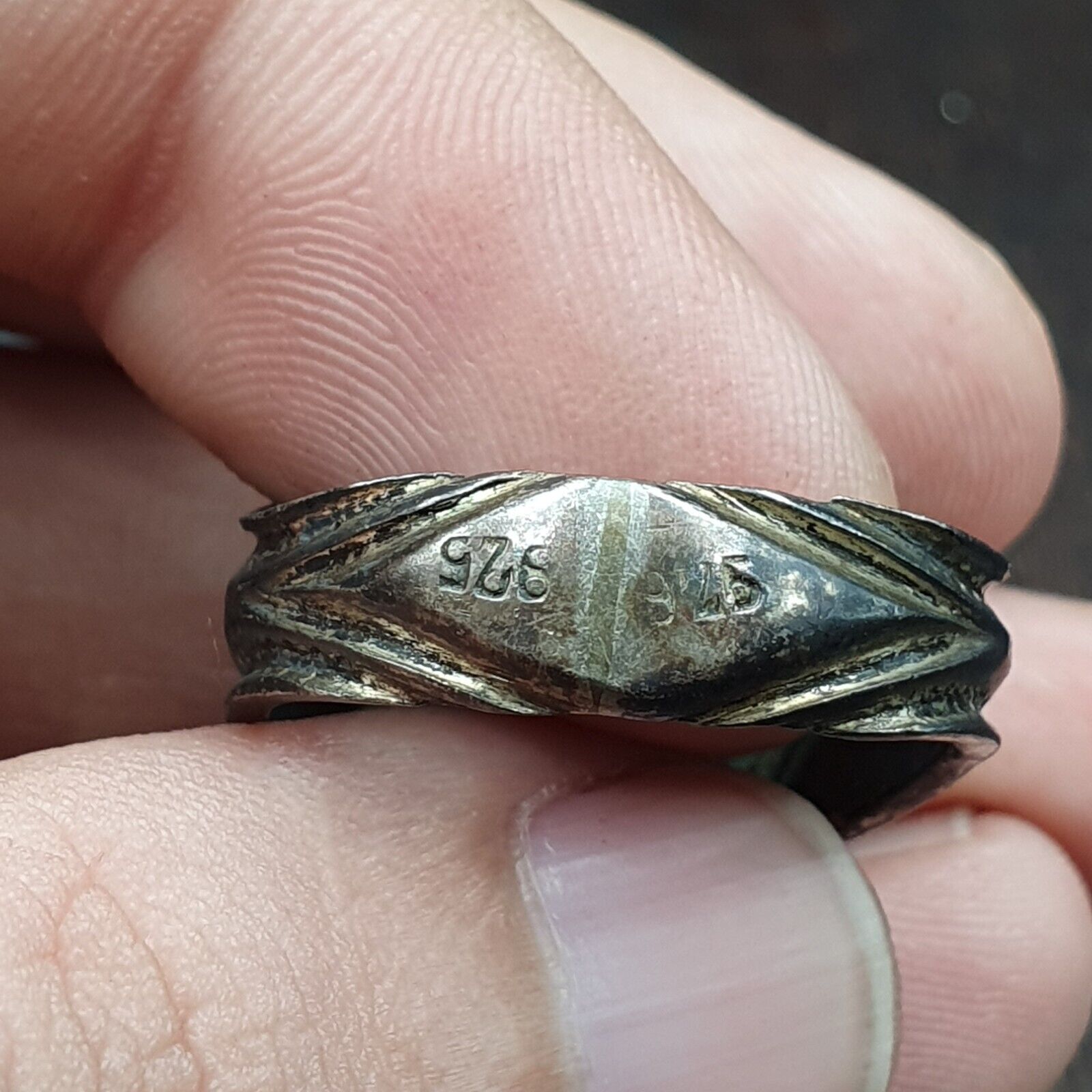 Antique Beautiful Natural Blue Turquoise 925 Sterling Silver Ring