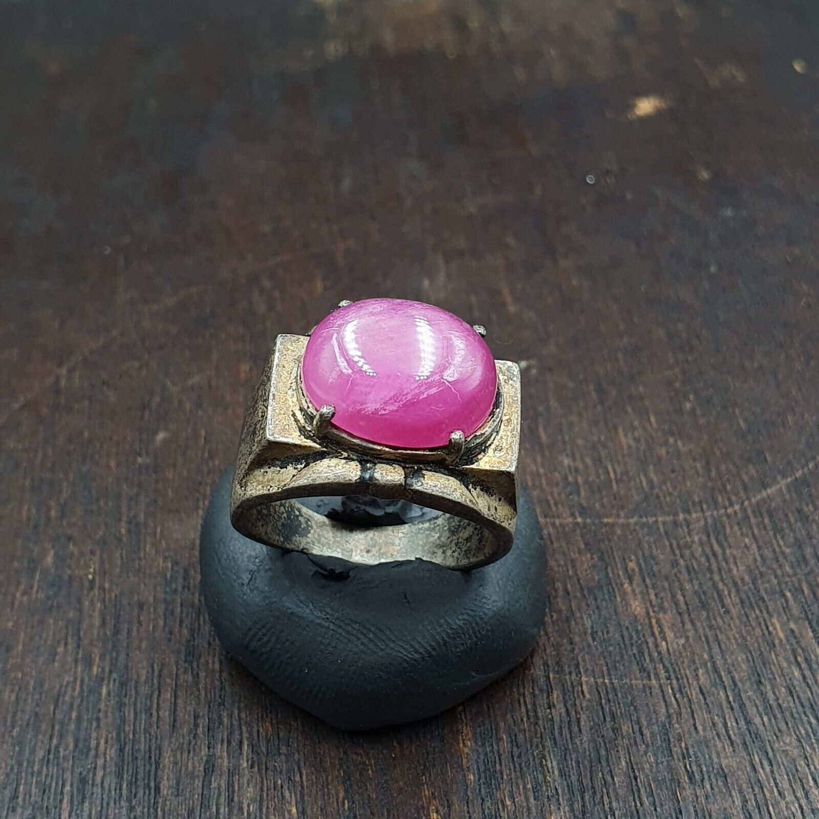 Antique Natural Afghanistan Ruby 925 Sterling Silver Ring