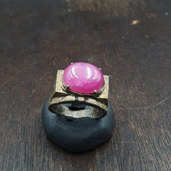 Antique Natural Afghanistan Ruby 925 Sterling Silver Ring