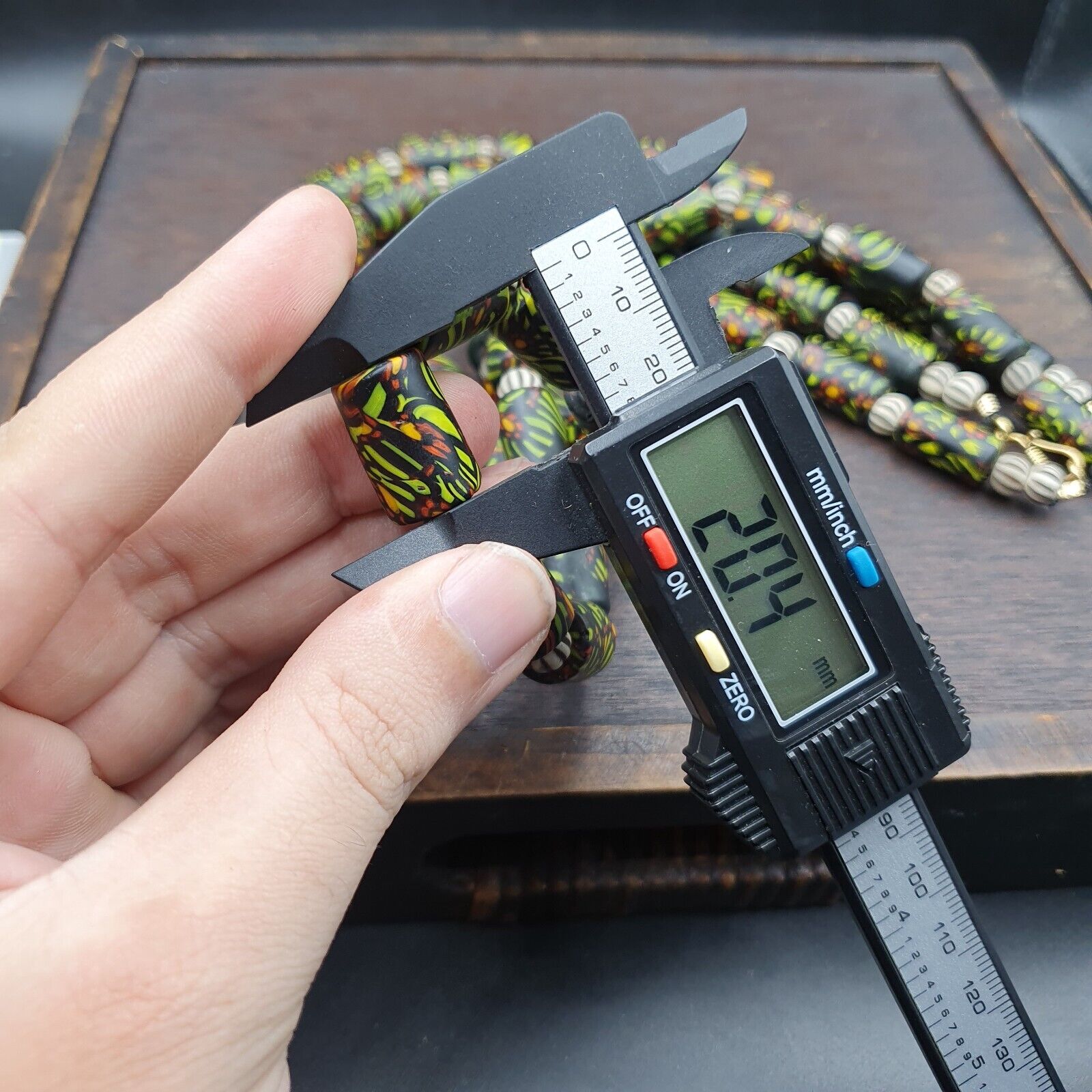 Vintage Trade Green Beads Beaded Necklace