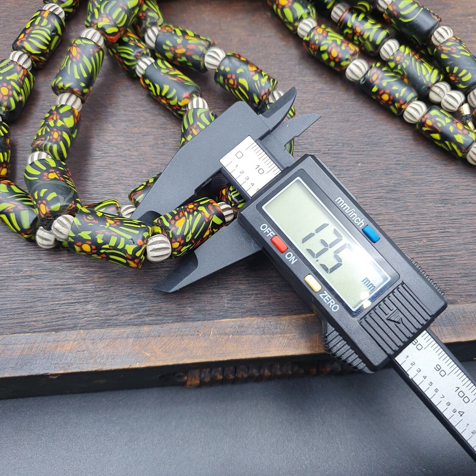 Vintage Trade Green Beads Beaded Necklace