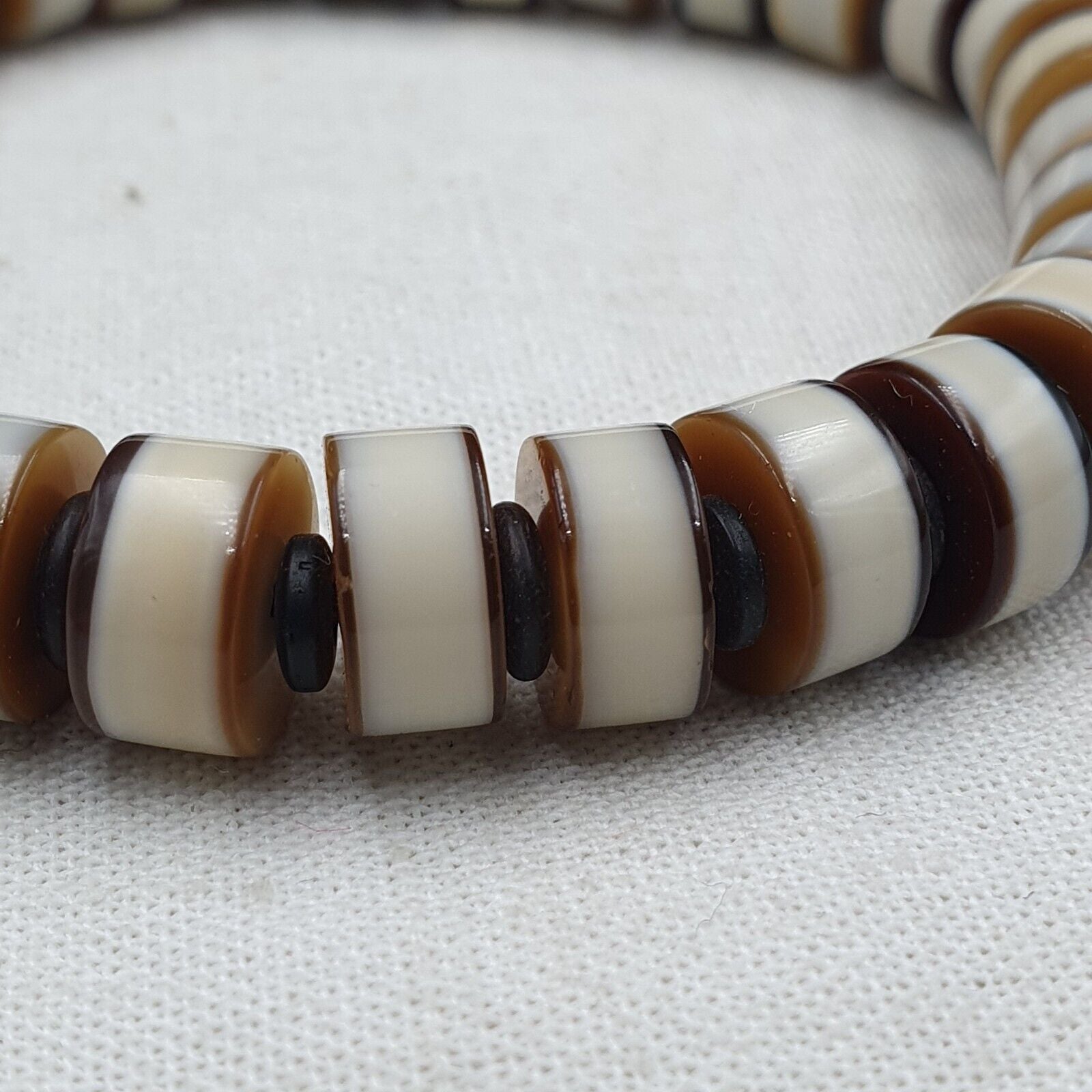 Antique Old Dzi Agate Yemeni Banded Agate Beads Bracelet SHK-2