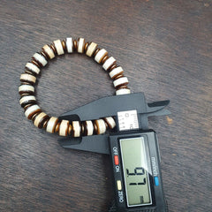 Antique Old Dzi Yemeni Banded Agate Beads Bracelet