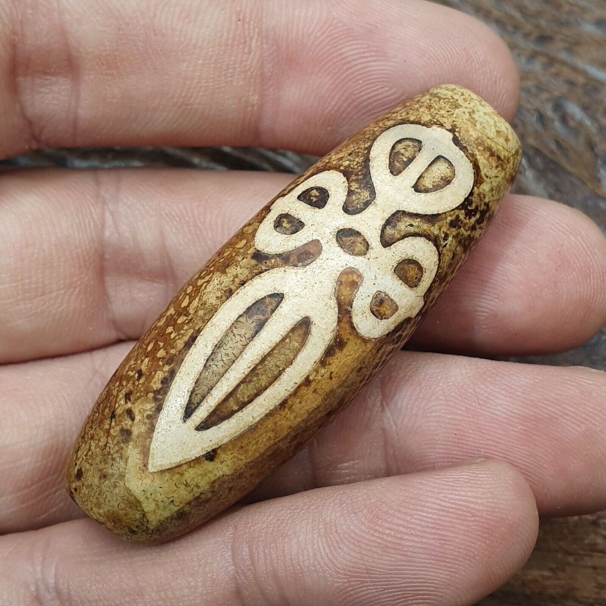 Tibetan Himalayan Jasper Bead Amulet