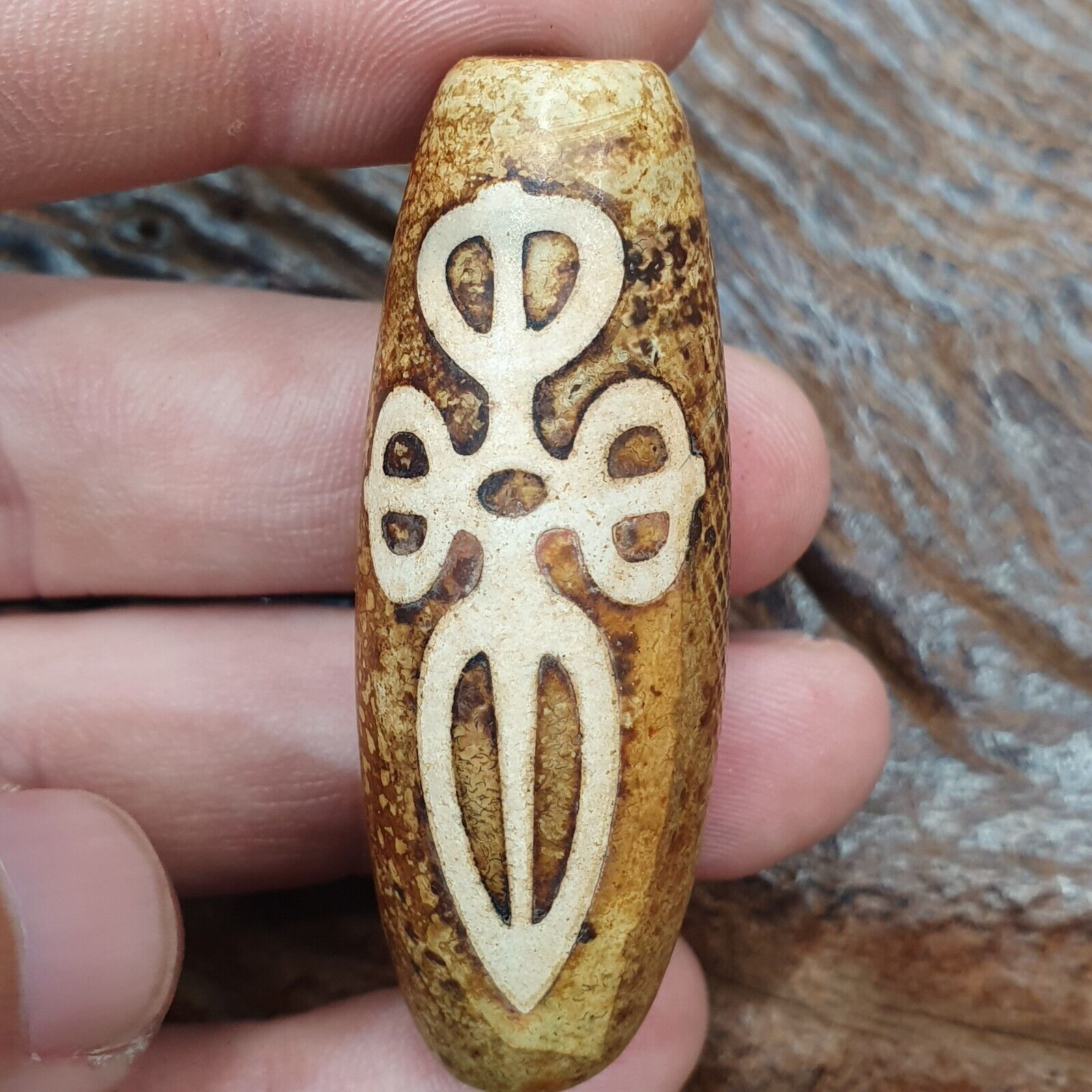 Tibetan Himalayan Jasper Bead Amulet