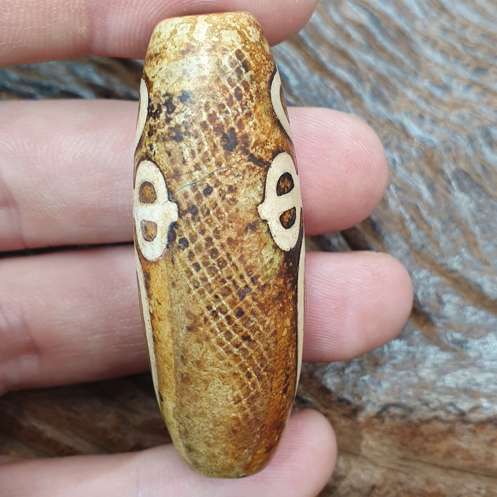 Tibetan Himalayan Jasper Bead Amulet