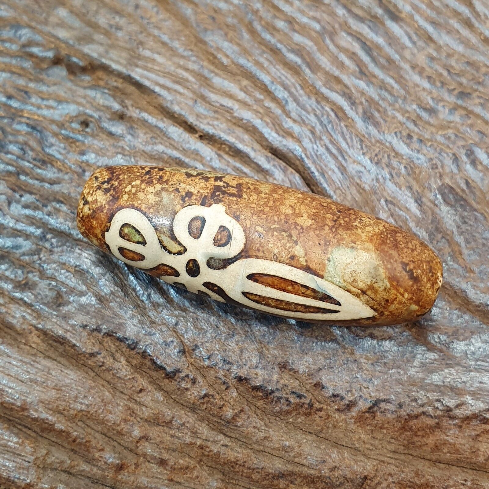 Tibetan Himalayan Jasper Bead Amulet
