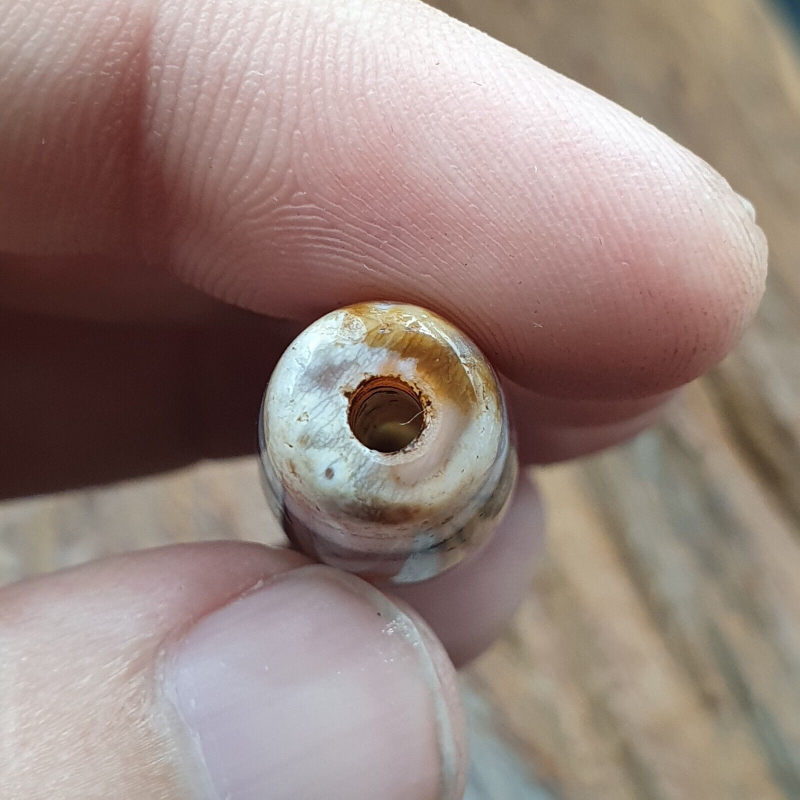 Himalayan Indo Tibetan Agate 3 eyes Lines Bead unique Patterns Dzi Amulet