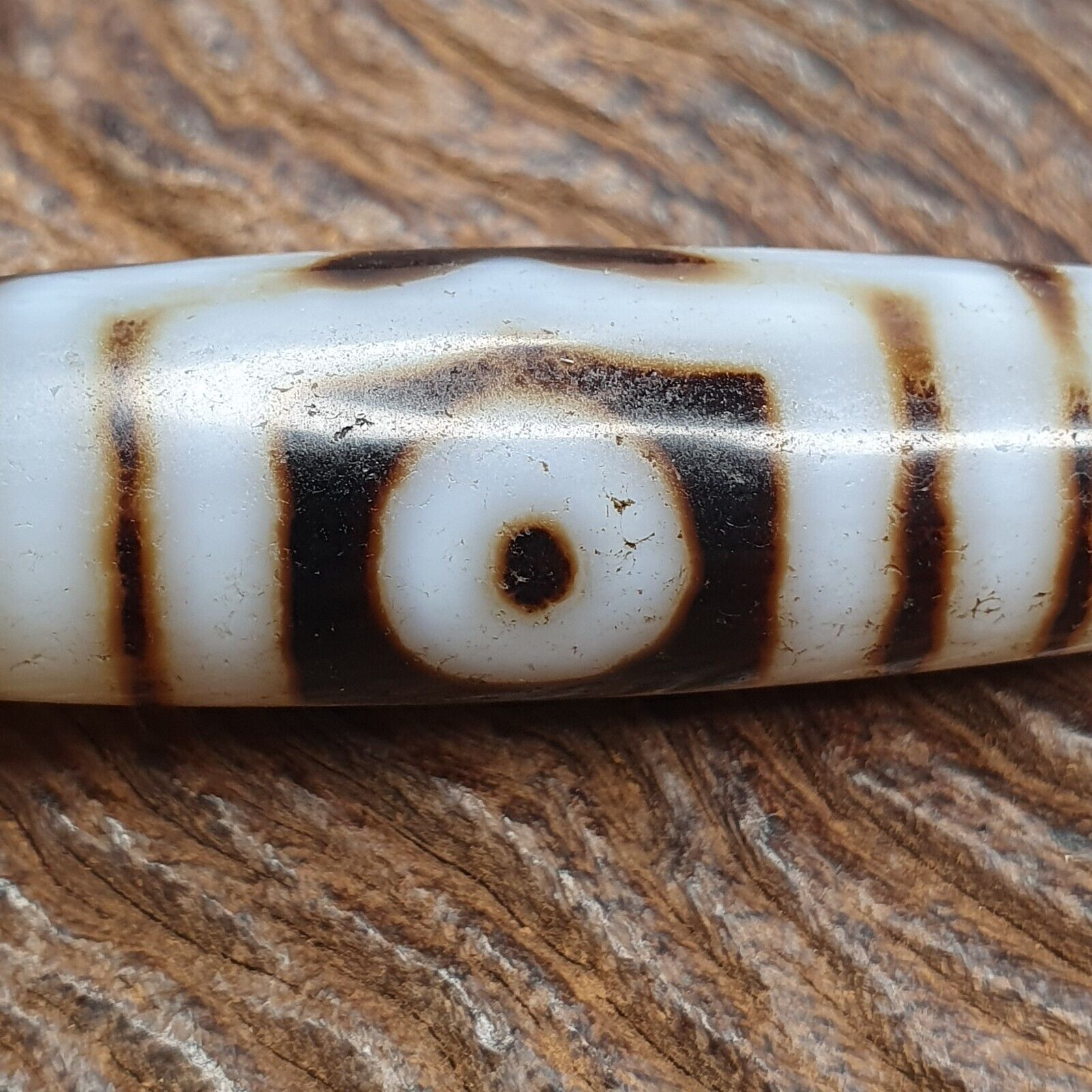 Antique Vintage Old Himalayan Indo Tibetan Agate Beads Unique pattern Bracelet