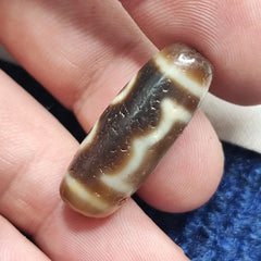 3 Eyes Antique Old Tibetan High Quality Agate Dzi Bead Amulet 127
