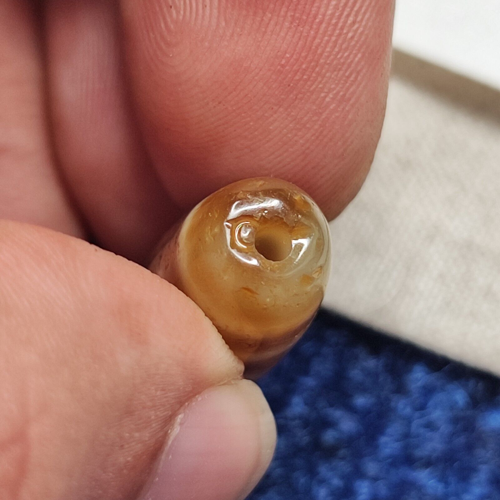 3 Eyes Antique Old Tibetan High Quality Agate Dzi Bead Amulet 127