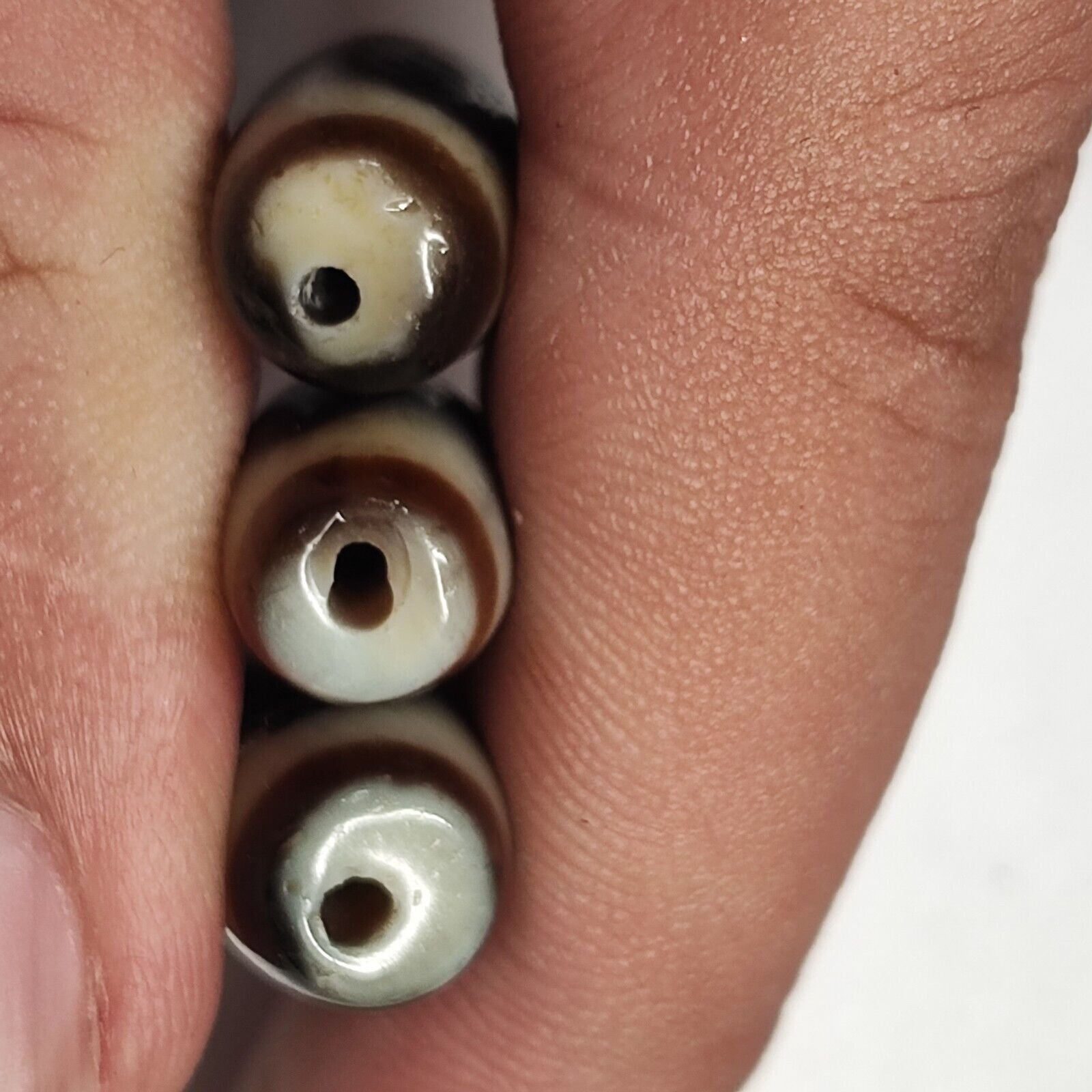 Lot 3 Powerful Unique patterns  Tibetan Agate Dzi Bead Amulet 130