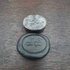 Antient Antique Babylonian intaglio Agate Bead, Stamp Seal