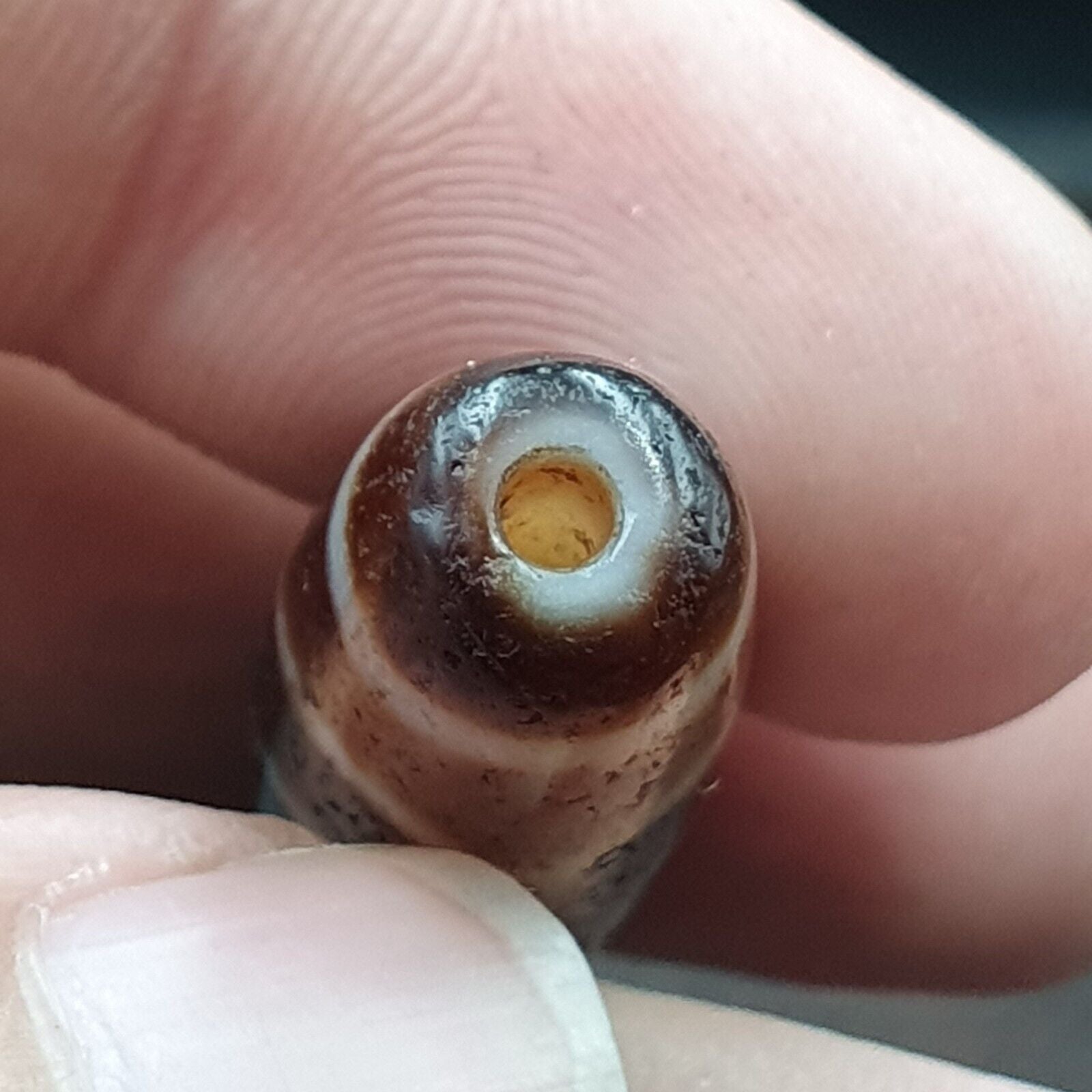 High Quality Tibetan 3 Eyes Unique pattern Agate stone Dzi Bead Amulet CT-10