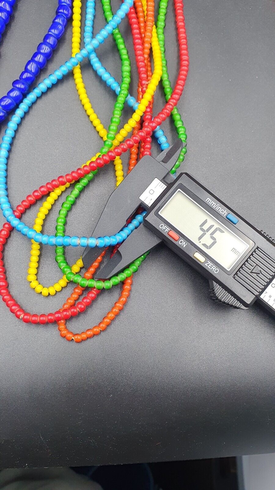 Lot 5 Strands 4-4.5mm Antique Venetian White Heart Trade Beads long strands