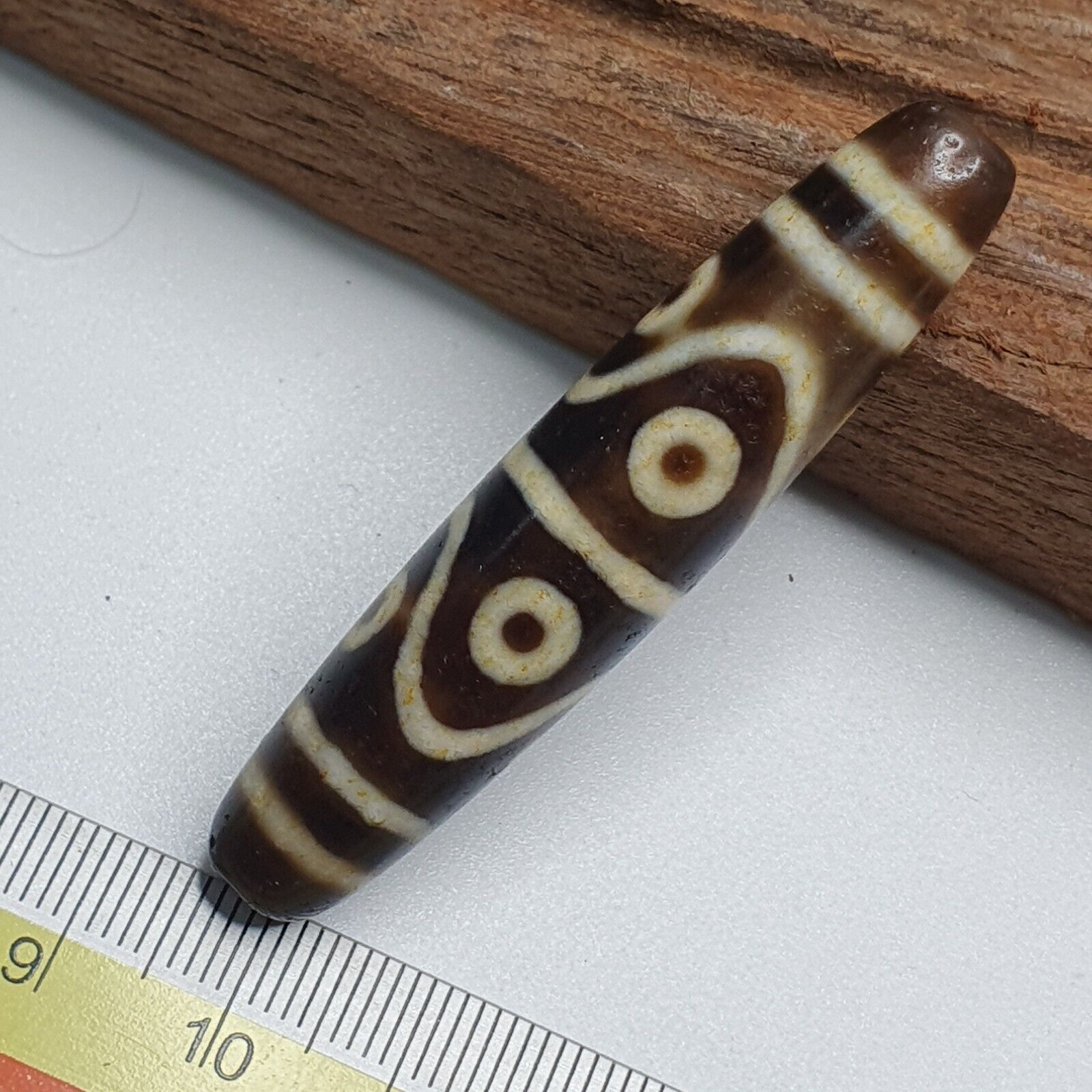 Powerful 8 eyes Unique patterns Tibetan Agate Dzi Bead Amulet CTC-8Y