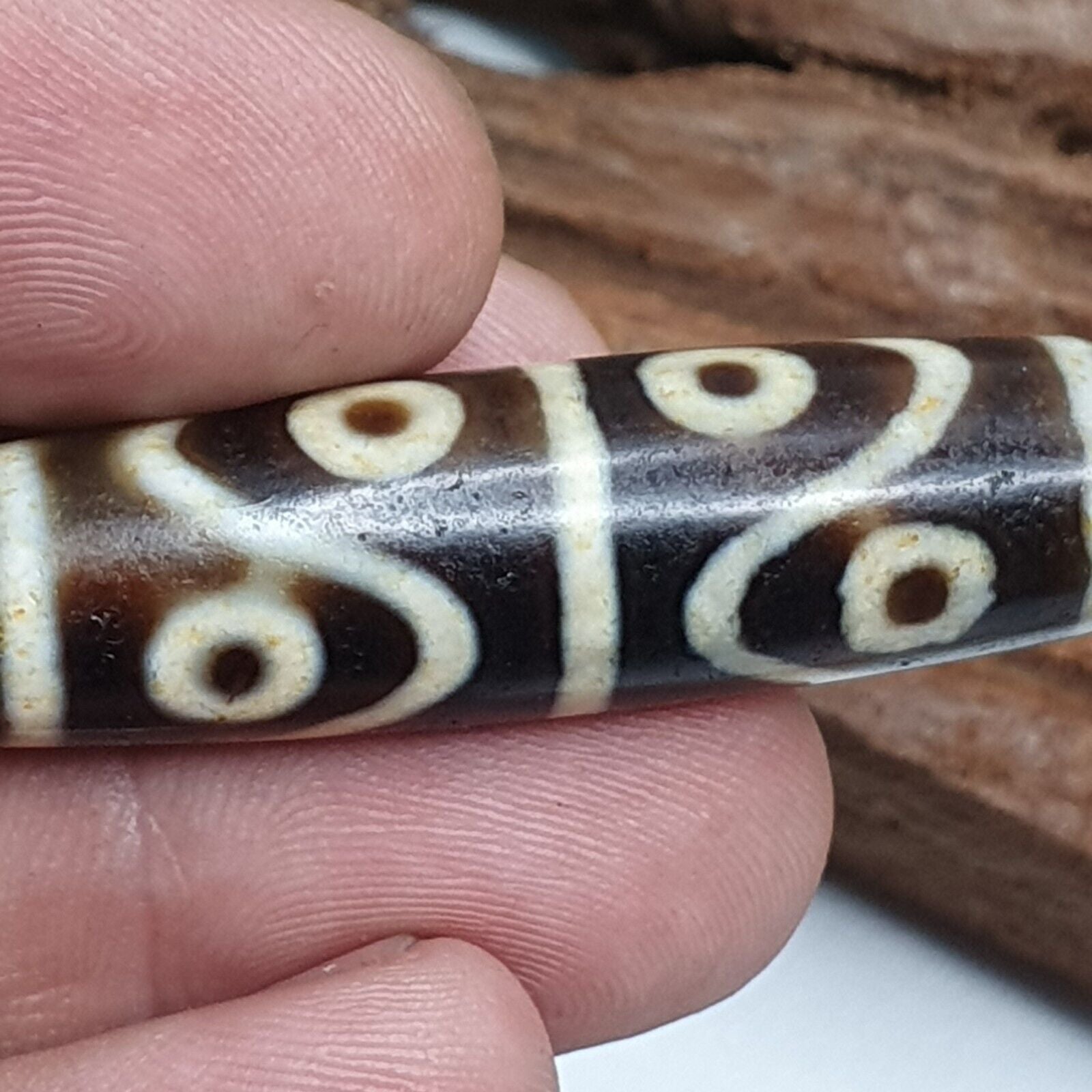 Powerful 8 eyes Unique patterns Tibetan Agate Dzi Bead Amulet CTC-8Y