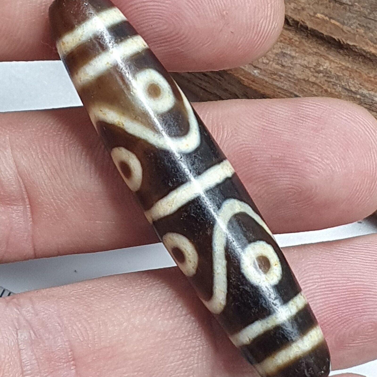 Powerful 8 eyes Unique patterns Tibetan Agate Dzi Bead Amulet CTC-8Y