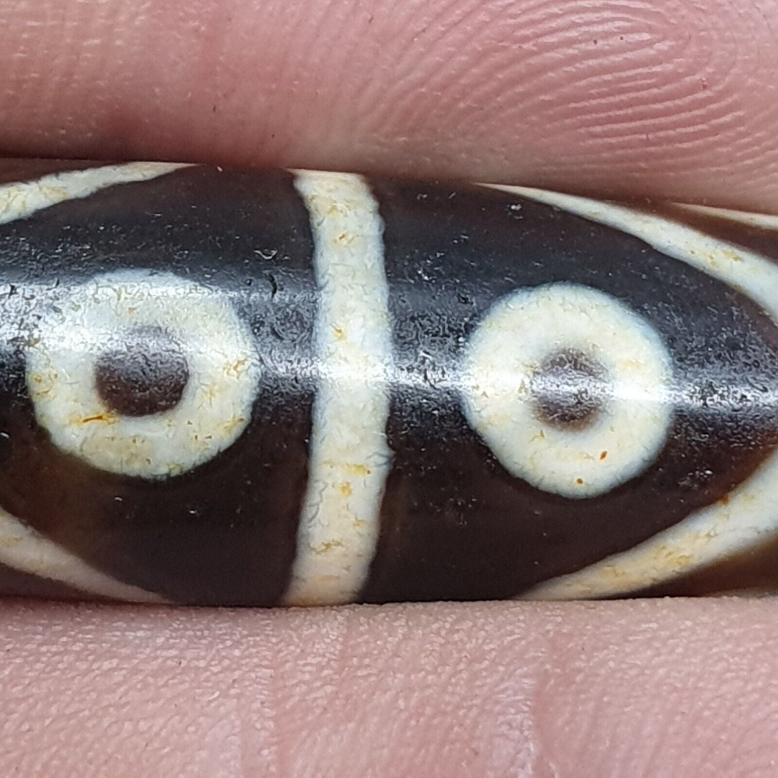 Powerful 8 eyes Unique patterns Tibetan Agate Dzi Bead Amulet CTC-8Y
