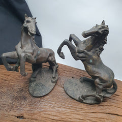 ANTIQUE Old Bronze, brass Horse Figurine with Patina