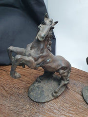 ANTIQUE Old Bronze, brass Horse Figurine with Patina