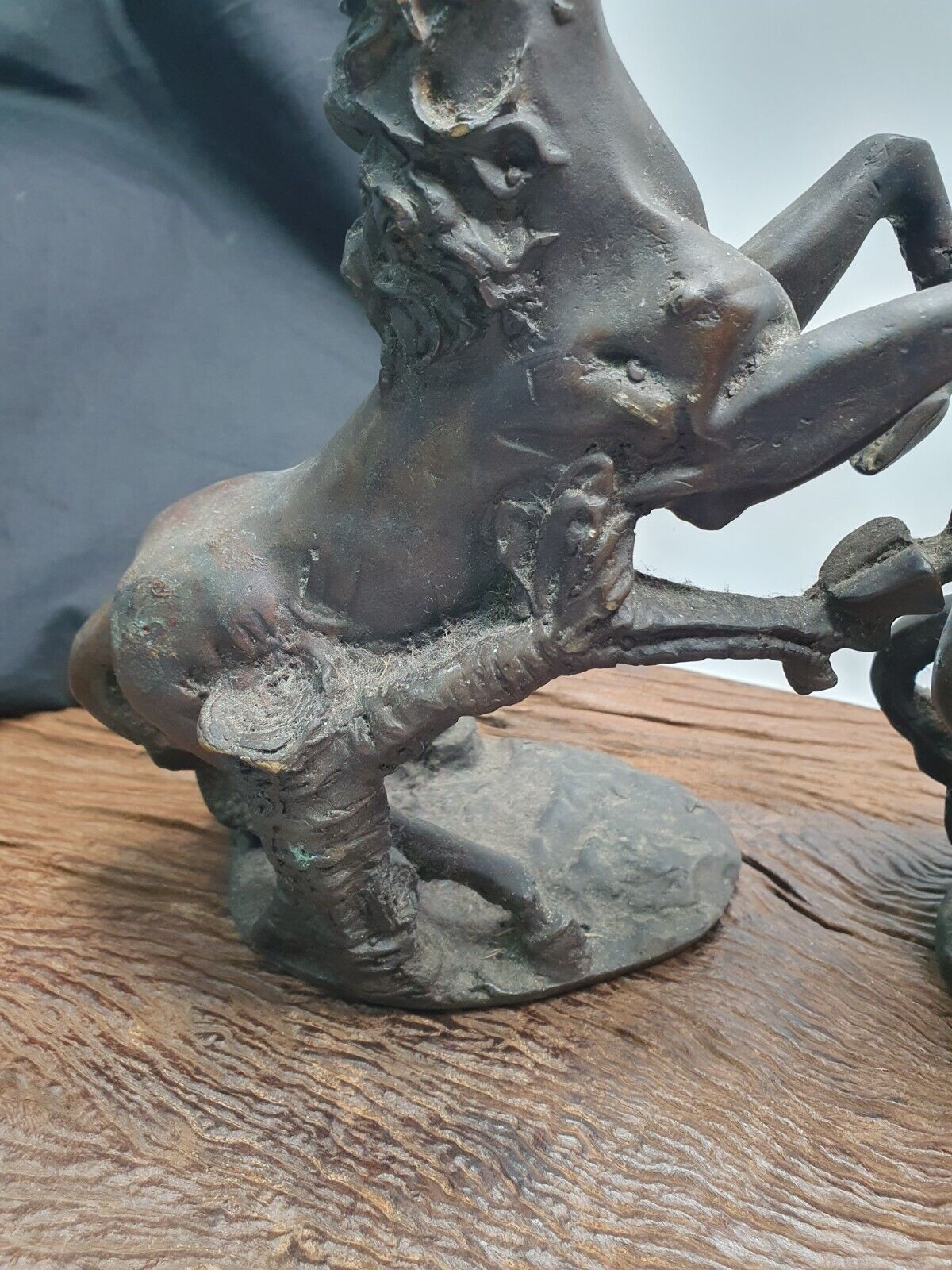 ANTIQUE Old Bronze, brass Horse Figurine with Patina