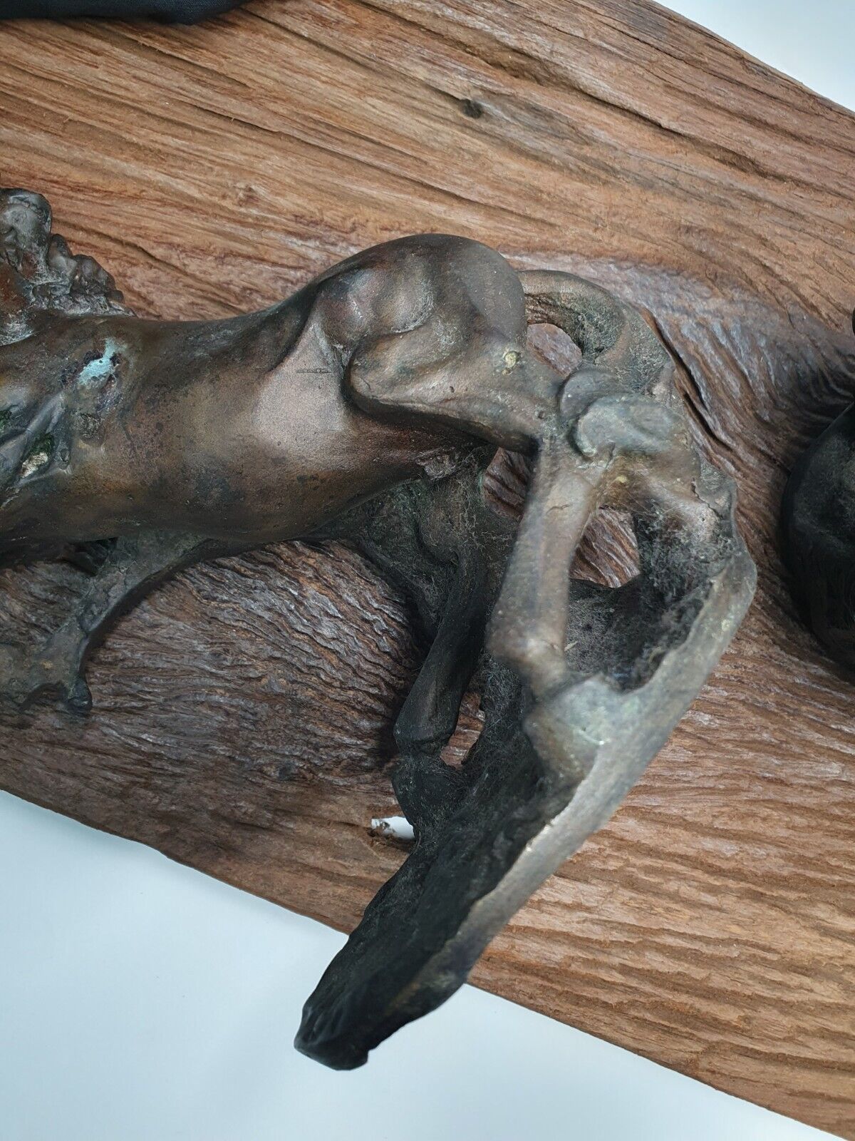 ANTIQUE Old Bronze, brass Horse Figurine with Patina