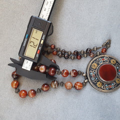 Beautiful Old Tibetan Nepalese Agate beads Antique Jewelry Necklace