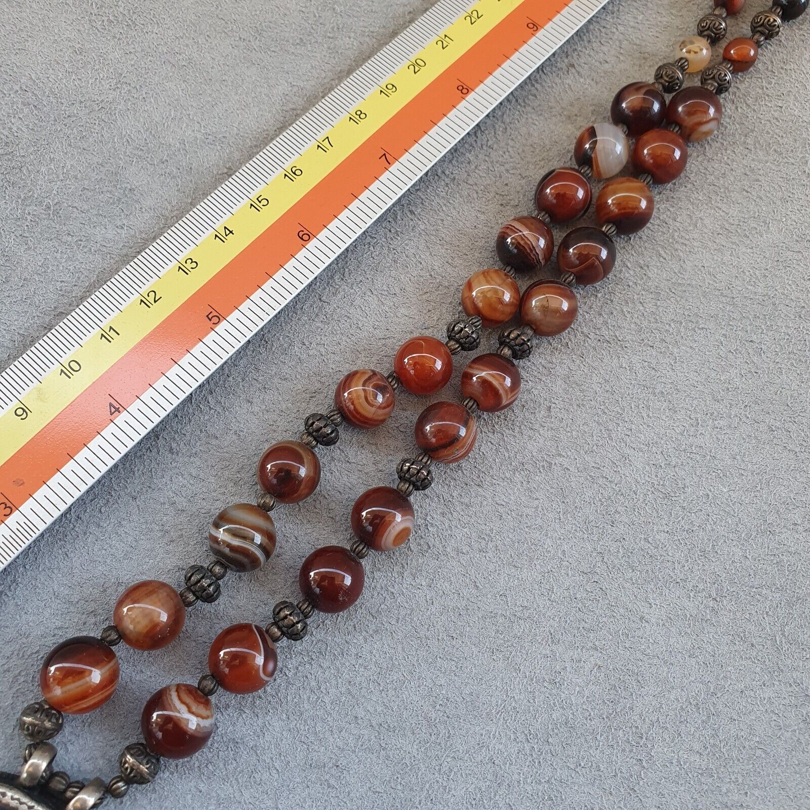 Beautiful Old Tibetan Nepalese Agate beads Antique Jewelry Necklace