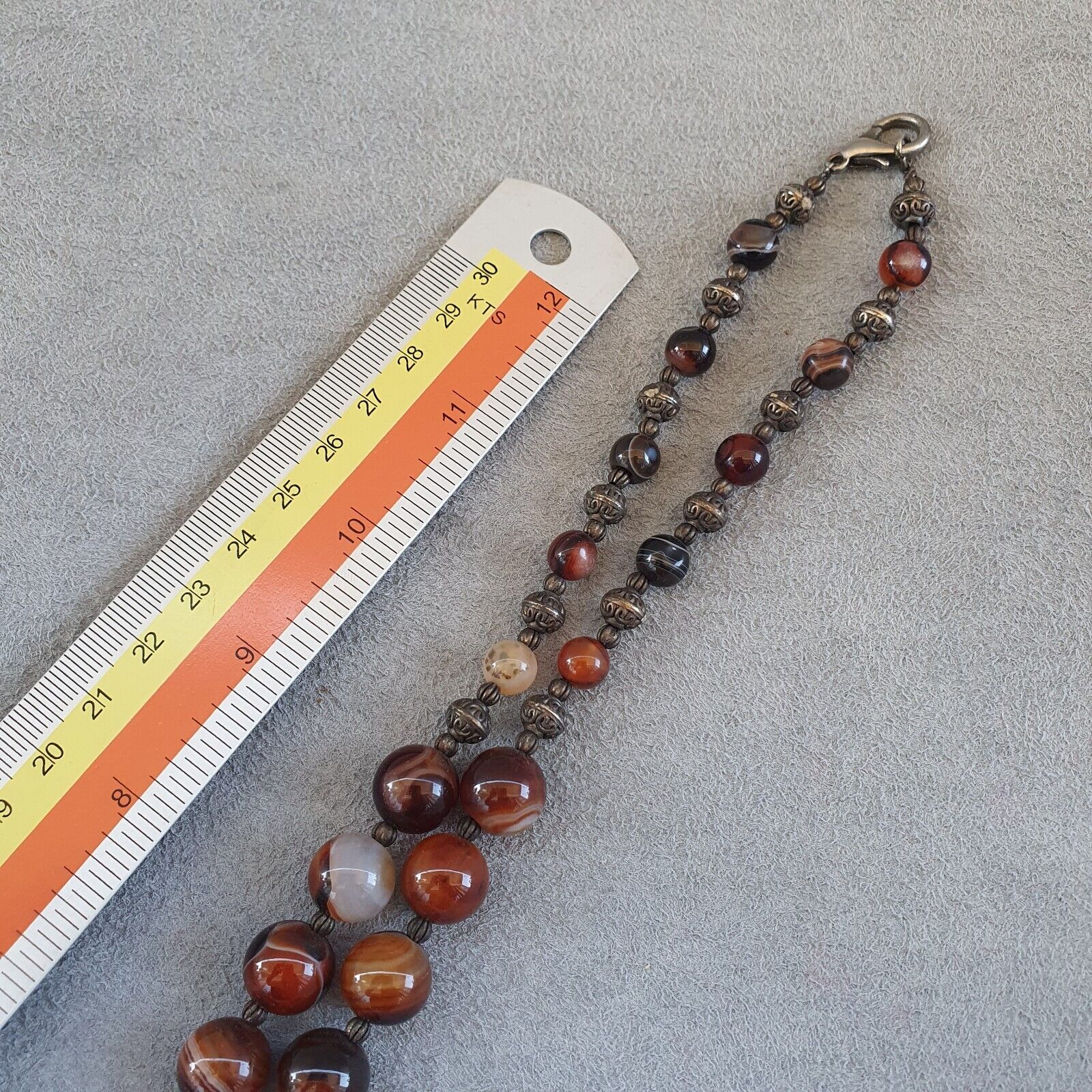 Beautiful Old Tibetan Nepalese Agate beads Antique Jewelry Necklace