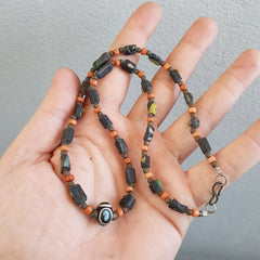 Antique Roman Era glass Beads Strand Necklace #G1