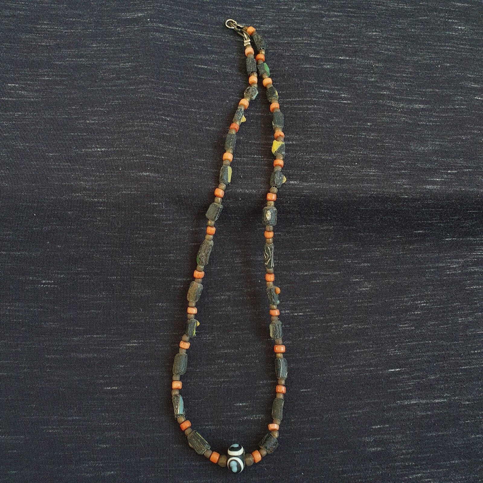 Antique Roman Era glass Beads Strand Necklace #G1